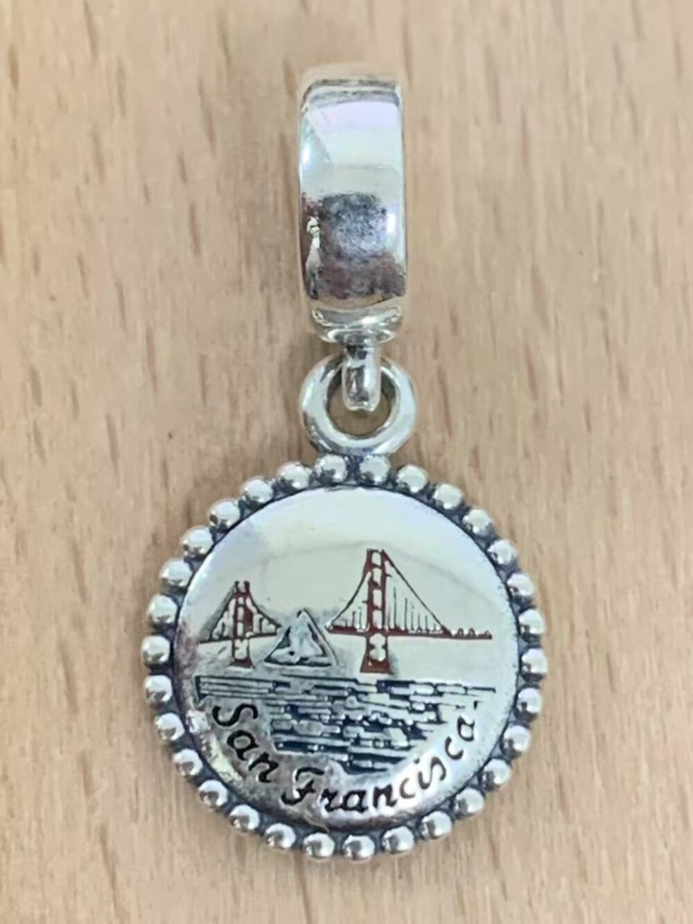 Pandora San Francisco Bridge Dangle Charm Pendant, S925 Silver Jewelry